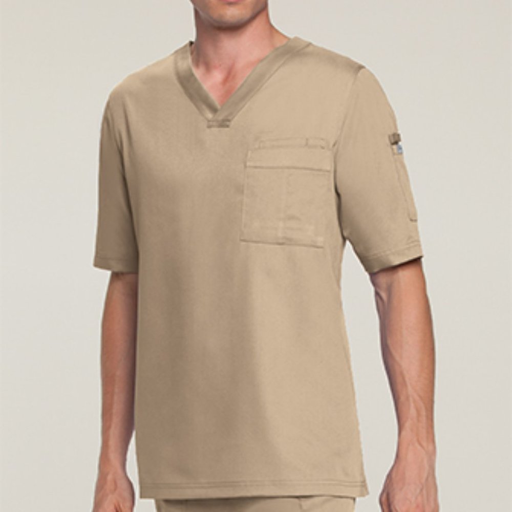 Grey's Anatomy Men's New Khaki V-Neck Scrub Top